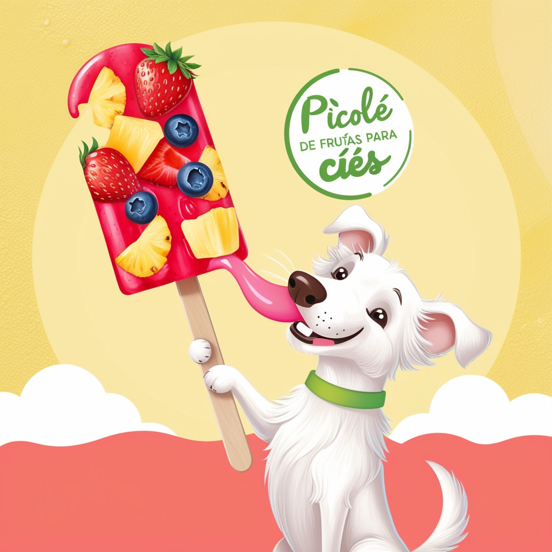 Picolé de frutas para Cães