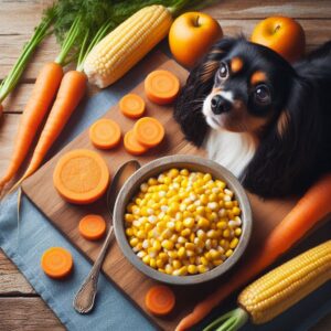 Leia mais sobre o artigo Petisco natural para cães de Milho cozido e cenoura: Uma opção clássica e nutritiva.