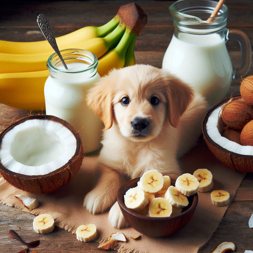 Leia mais sobre o artigo Petisco natural para cães de Banana e leite de coco: Uma opção cremosa e tropical.