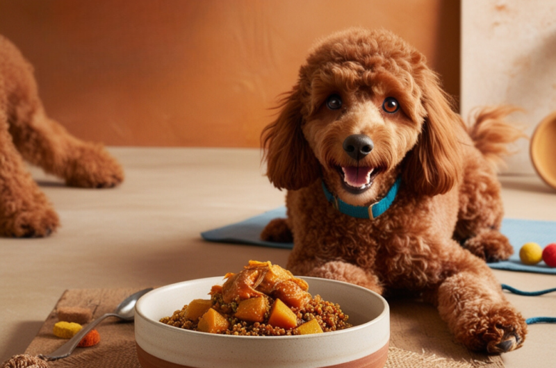 Abóbora com Frango Desfiado e Quinoa para Cães