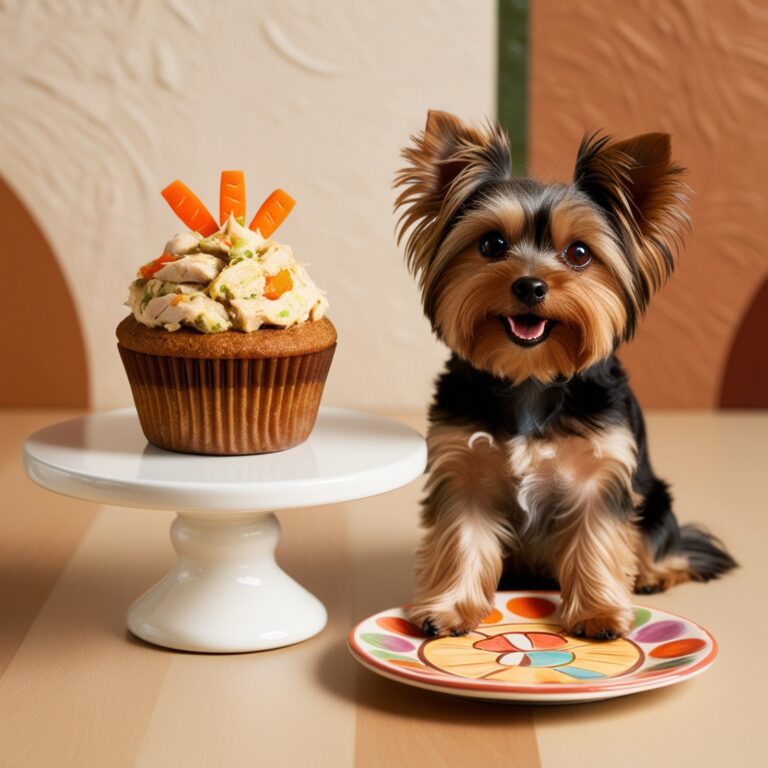 Cupcake de Frango e Cenoura para Cães