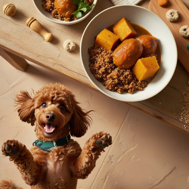 Abóbora com Frango Desfiado e Quinoa para Cães