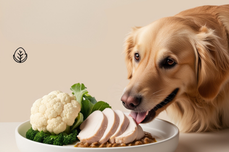 Peru com Couve-flor para Cães Diabéticos